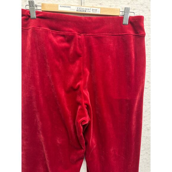 Tommy Bahamas Woman Velour Pull on Pants Small Red Spandex Pockets Boho Resort - Picture 8 of 11